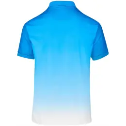 Mens Dakota Golf Shirt Aqua Back